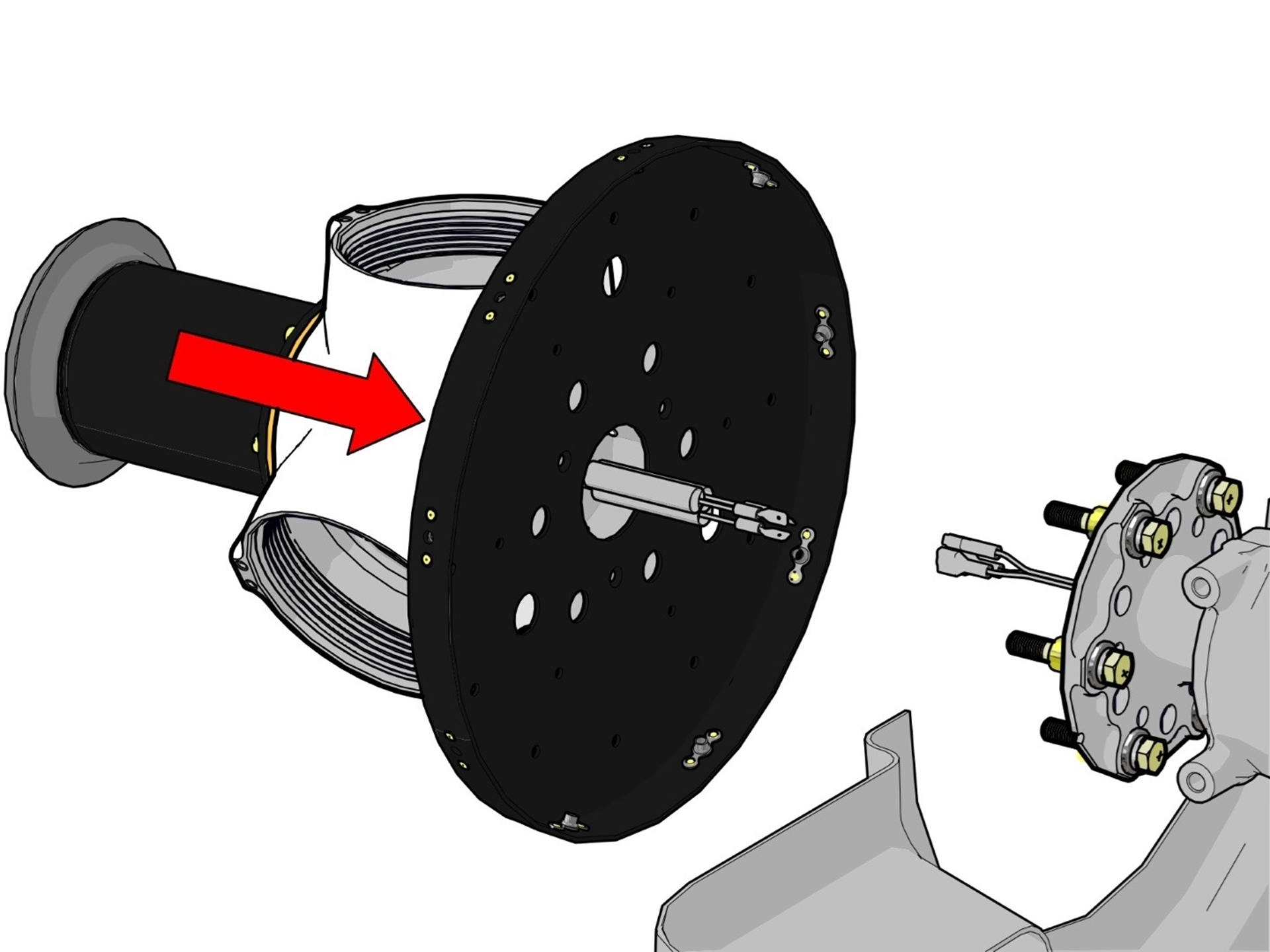 Picture of 4.4.1  Hub Installation (zero mount kit)