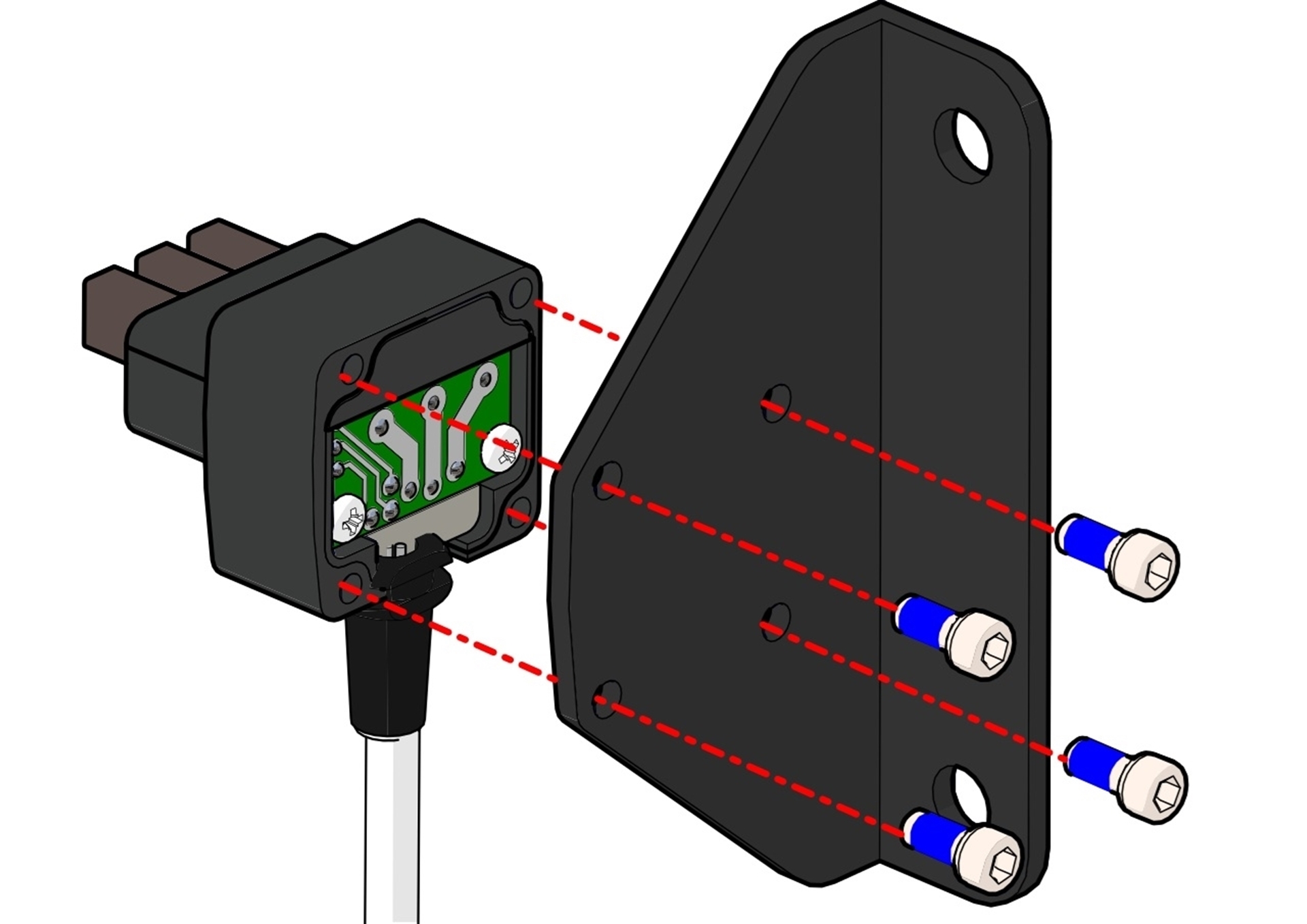 Picture of 4.8.1  Sensor-Brush Install to Mount Bracket